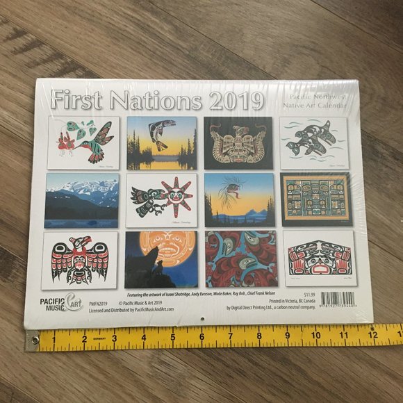 NWT First Nations Pacific Northwest Native Art 16 Month Calendar 2019 - Picture 6 of 7